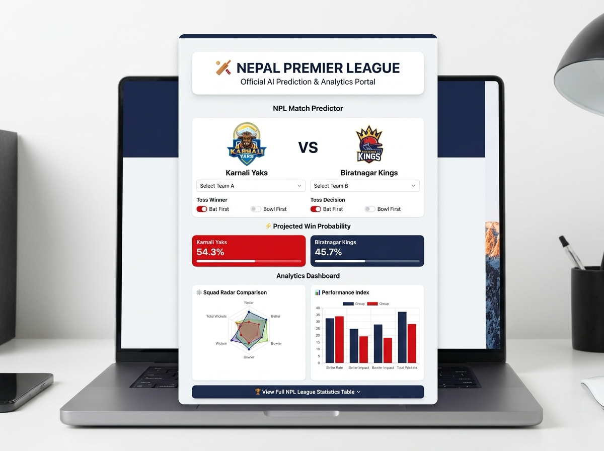 Nepal Premier League Predictor Dashboard Screenshot